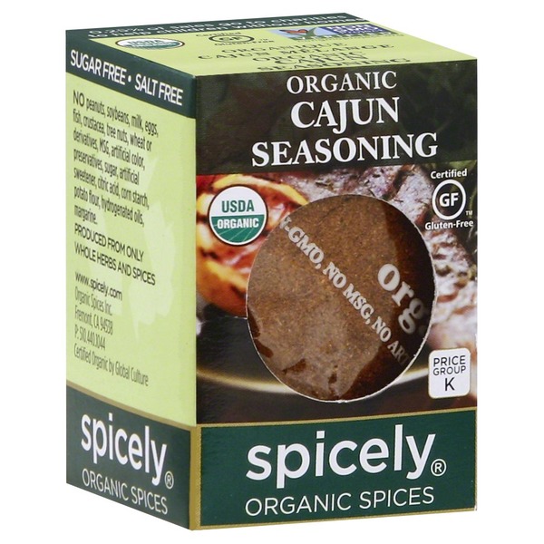 Spicely Organics Seasoning, Cajun, Organic, Box