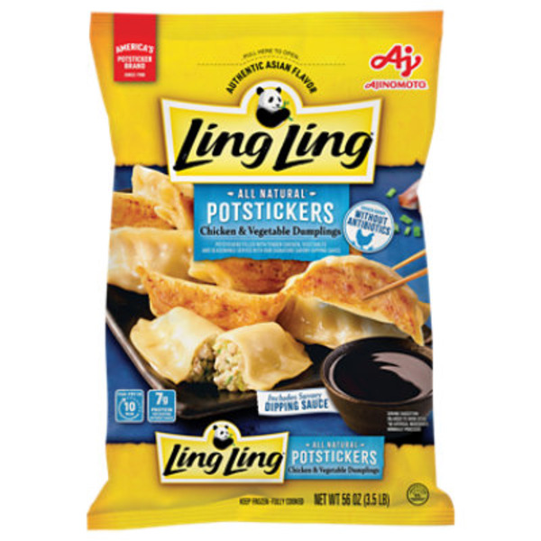 Ling Ling Chicken & Vegetable Potstickers Frozen Asian Appetizers