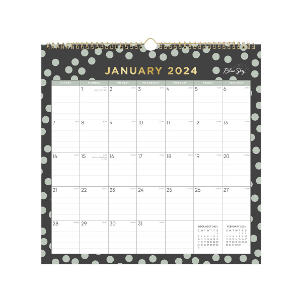 Blue Sky 2024 Playtime January To December Monthly Wall Calendar