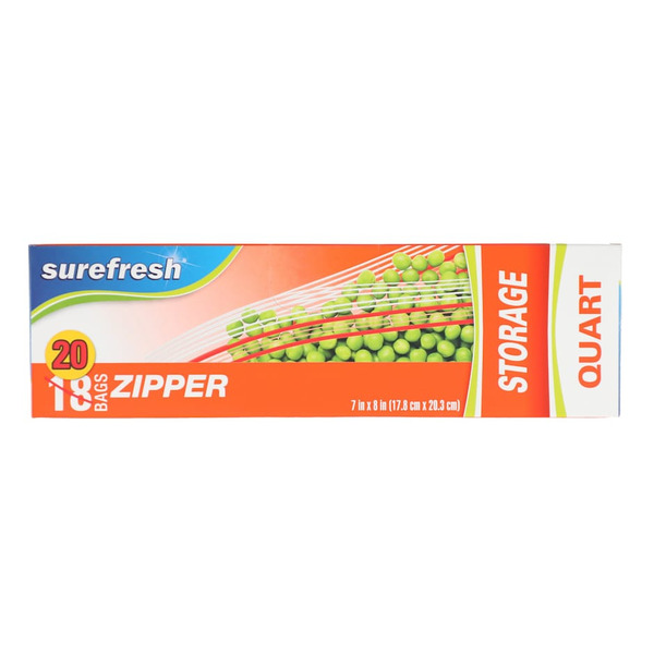 Sure Fresh Storage Quart Double Zipper Bags Same-Day Delivery