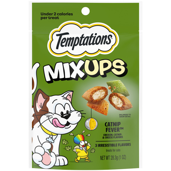 TEMPTATIONS MixUps Catnip Fever Flavor Crunchy and Soft Cat Treats