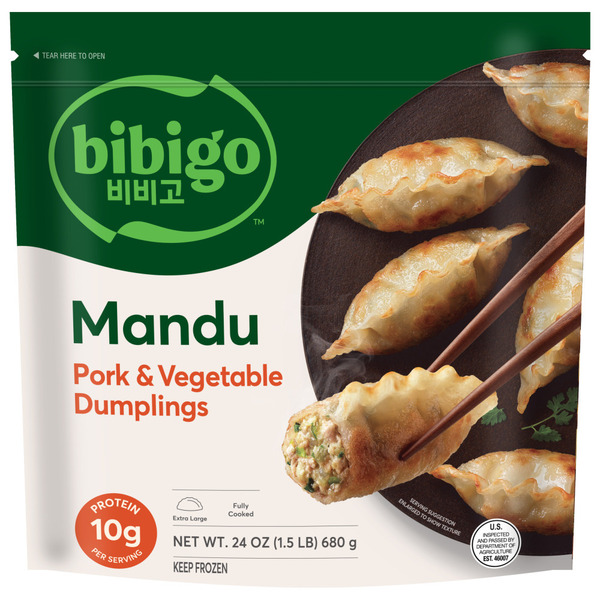 Bibigo Frozen Mandu Pork & Vegetable Dumplings