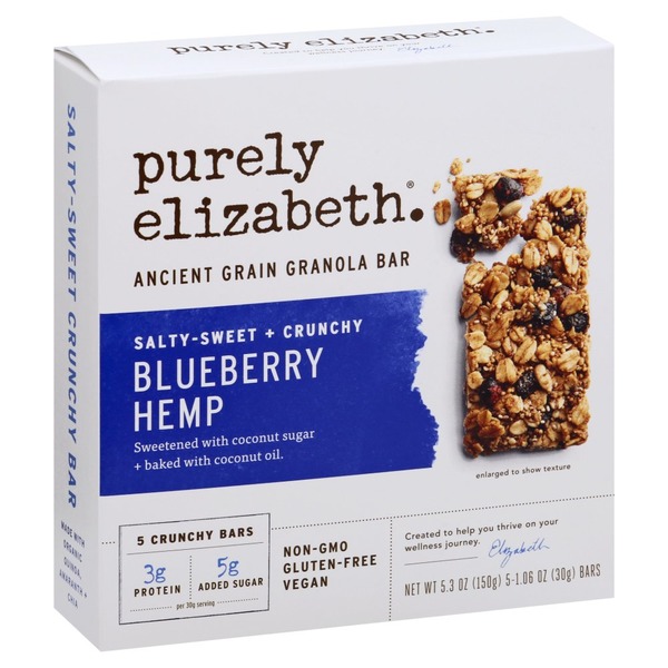 Purely Elizabeth Granola Bar, Ancient Grain, Blueberry Hemp (5 each