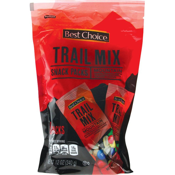 Best Choice Mountain Trail Mix Snack Packs 8 ct Same-Day Delivery