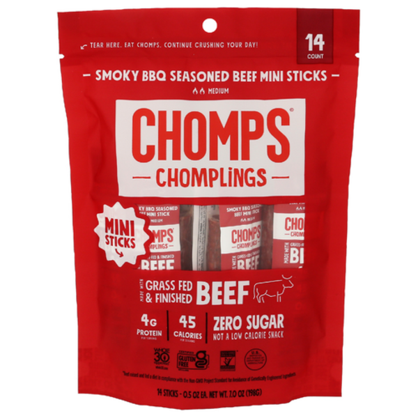 Chomps Smoky BBQ Mini Beef Sticks 14 Pack Same-Day Delivery or Pickup ...