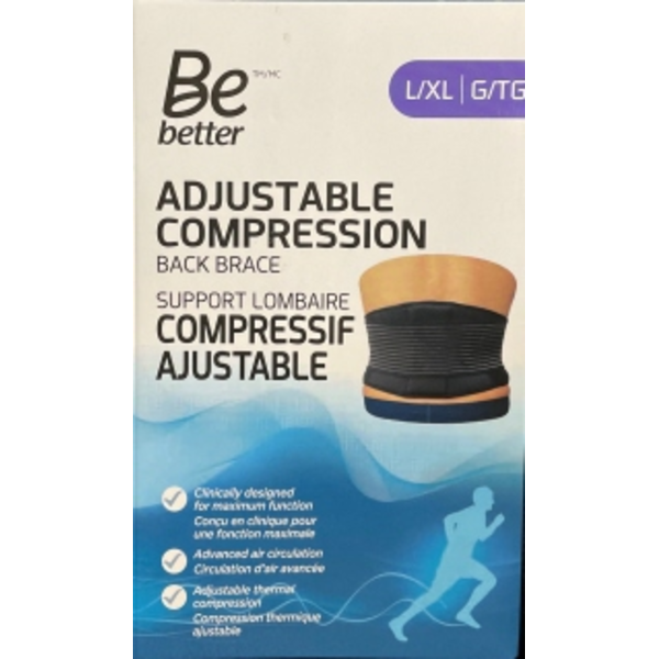 Be Better Adjustable Compression Back Brace Same-Day Delivery | Rexall