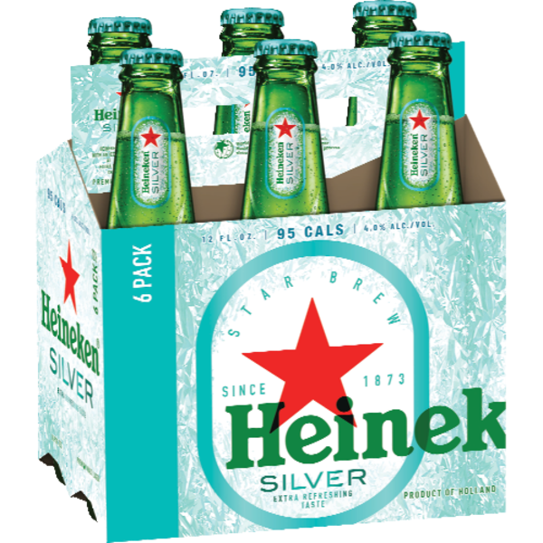 Heineken Silver 6 Pack Bottles