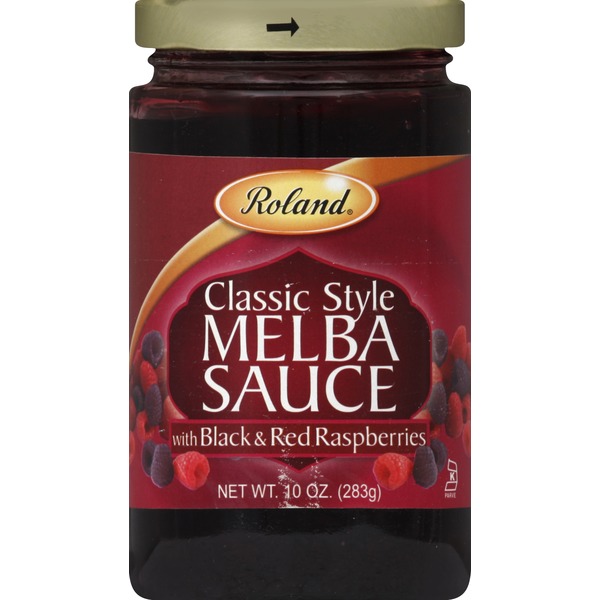 Roland Melba Sauce, Classic Style, with Black & Red Raspberries (10 oz