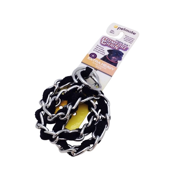 Petmate Mightly Link X Large Comfort Chain Dog Collar In Black 26