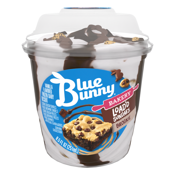 ブルーストクリーム×2 Blue Bunny Load'd Sundaes Brookie, Fudge Brownie Cookie