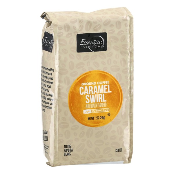 Essential Everyday Coffee, Ground, Light, Caramel Swirl (12 oz) Instacart