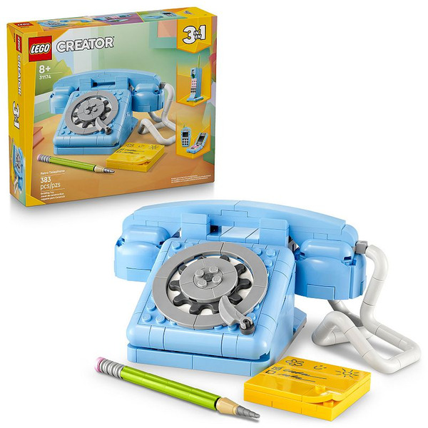 LEGO Kids' Creator 3 in 1 Retro Telephone Building Toy