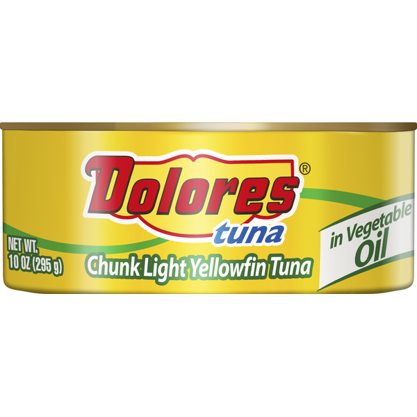 Dolores Yellowfin Tuna, Chunk Light, in Vegetable Oil