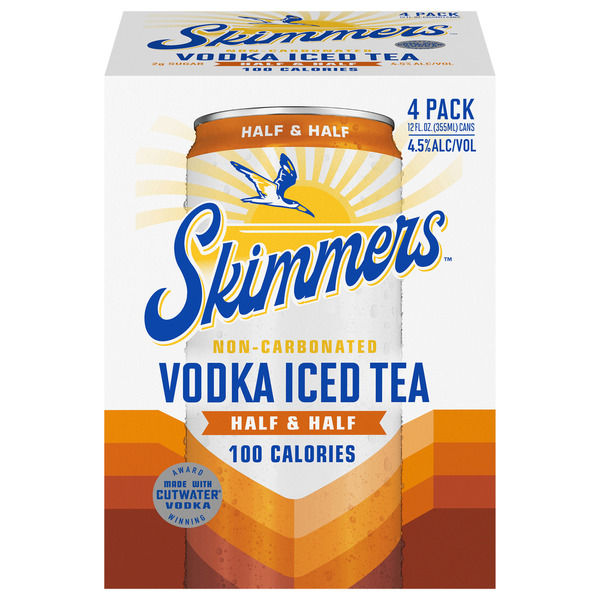 Skimmers Vodka Half & Half Iced Tea 4 Pack, 12 Fl Oz Cans Same-Day