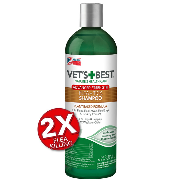 Vet's+Best Advanced Strength Flea + Tick Shampoo