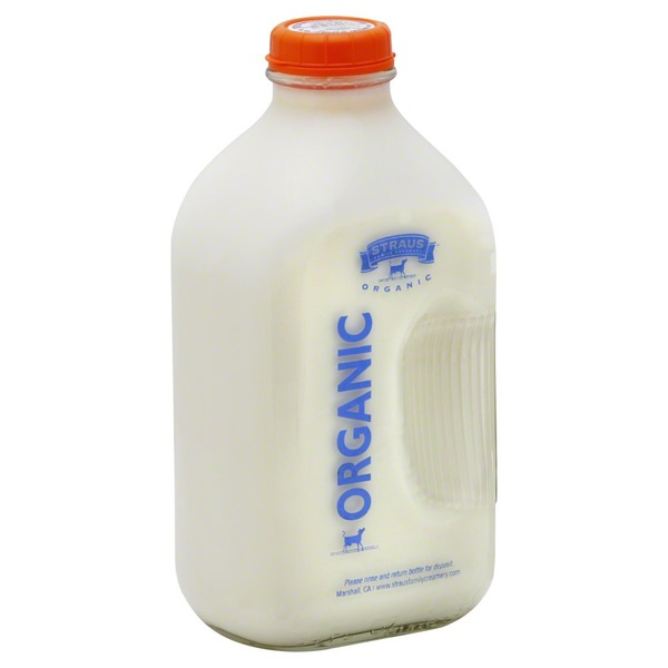 Straus Family Creamery Organic Lowfat 1 Milk Cream Top (64 oz