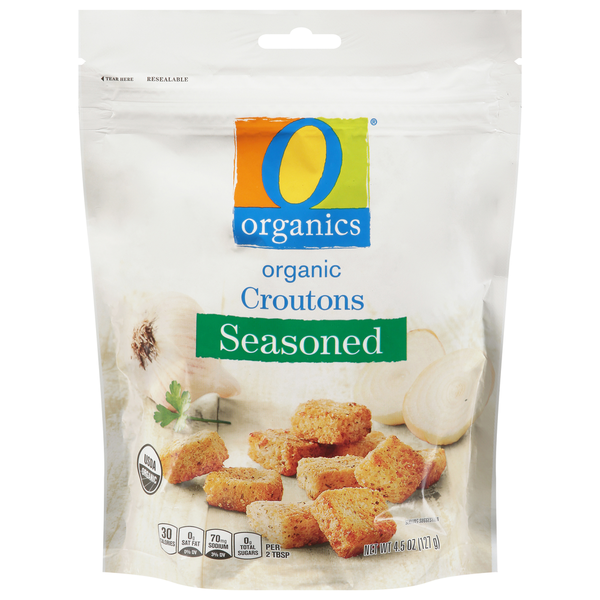O Organics Croutons, Organic, Seasoned