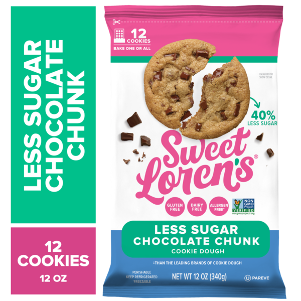 Sweet Loren's Less Sugar Chocolate Chunk Cookie Dough, Gluten Free