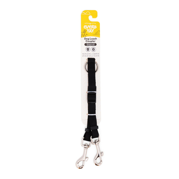 Every Yay Double Black Adjustable 5/8 Inch Dog Leash Coupler