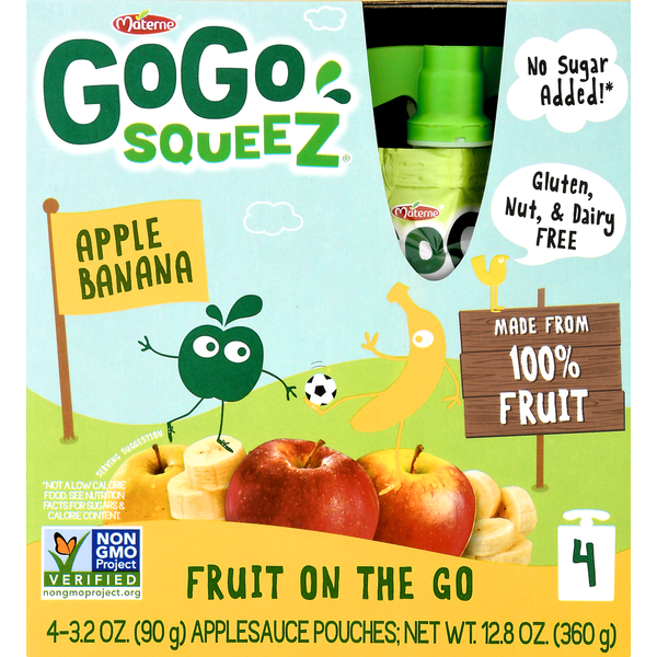 Apple - チーズさん専用 GoGo Squeez Applesauce, Fruit On The Go, Apple Banana, 4