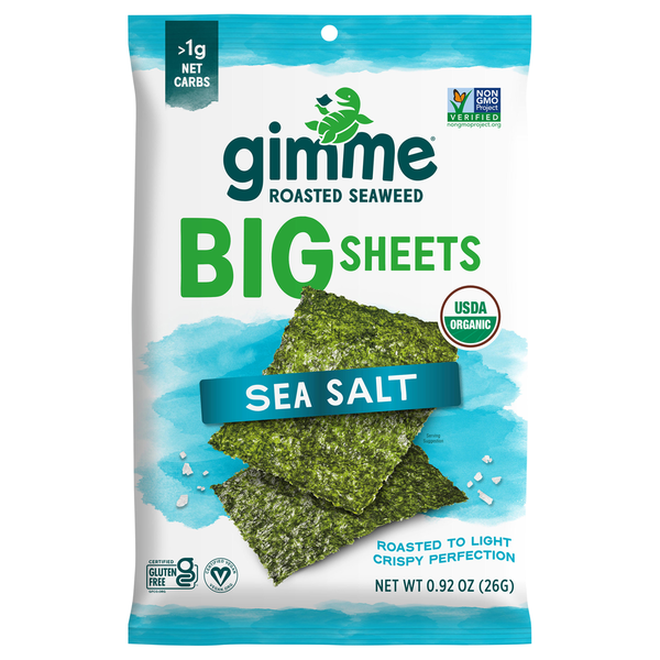 gimMe Big Sheets Roasted Sea Salt Seaweed