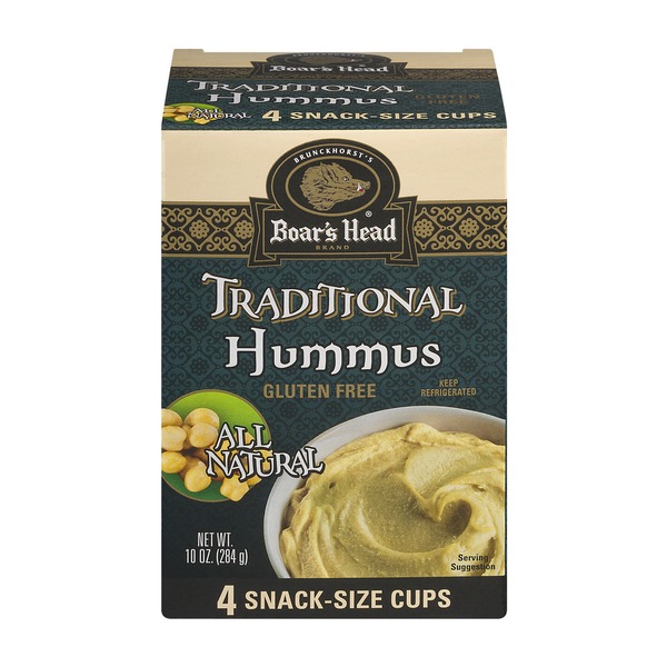 Boar's Head Hummus Traditional SnackSize Cups 4 CT (10 oz) Instacart