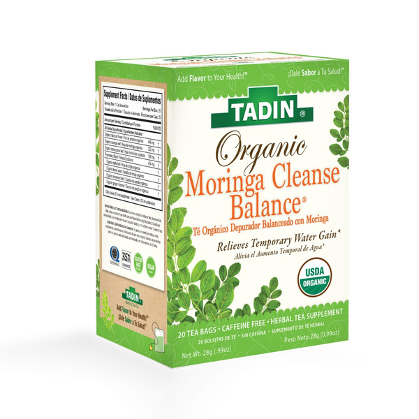 Tadin Organic Moringa Cleanse Balance Tea, Caffeine Free Herbal Tea
