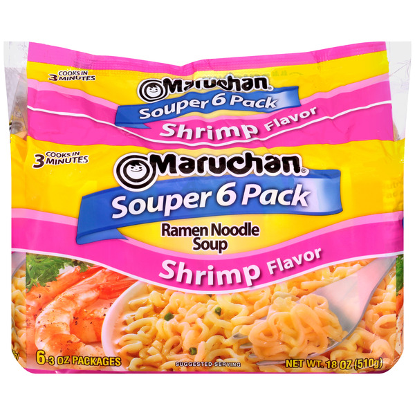 Maruchan Souper Ramen Noodle Soup, Shrimp Flavor Instant Noodles
