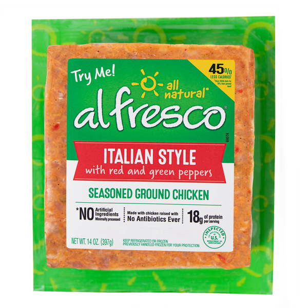 al fresco Ground Chicken, Seasoned, Italian Style