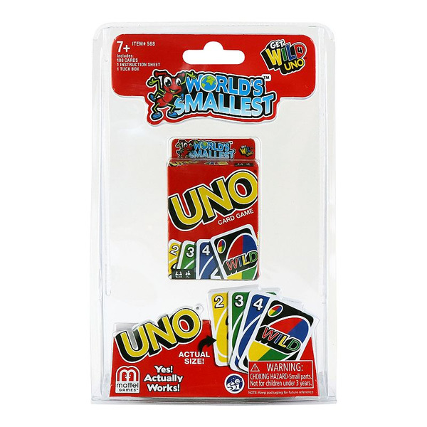 挑戦者求む】ミニサイズのUNO Amazon.com: World's Smallest UNO
