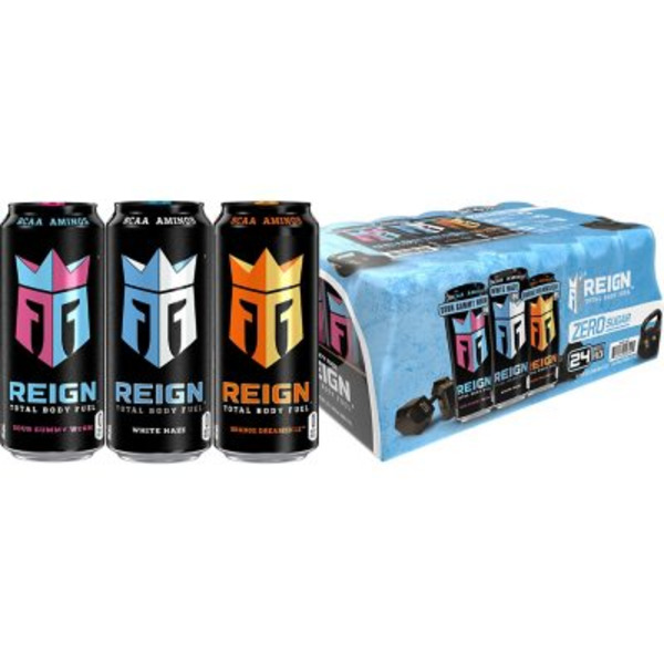 REIGN Zero Sugar Sour Gummy Worm/White Haze/Orange Dreamsicle