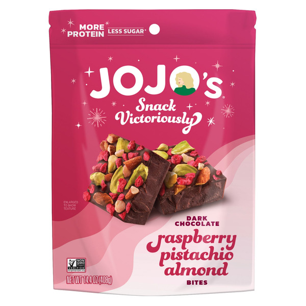 Jojo's Dark Chocolate Raspberry Pistachio Almond Bites, 14.4 oz