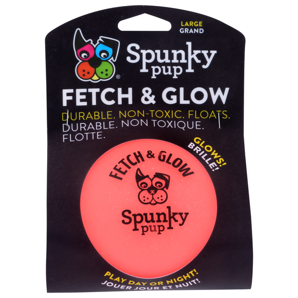 Spunky Pup Dog Toy Ball Fetch & Glow Large Same-Day Delivery or