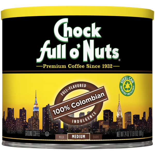 Chock full o'Nuts Colombian Ground Coffee Same-Day Delivery or