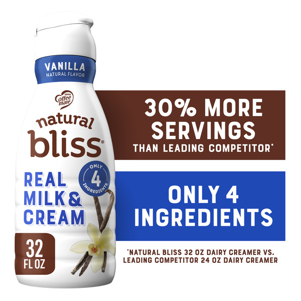 Coffee mate natural bliss Vanilla Liquid Coffee Creamer Same-Day