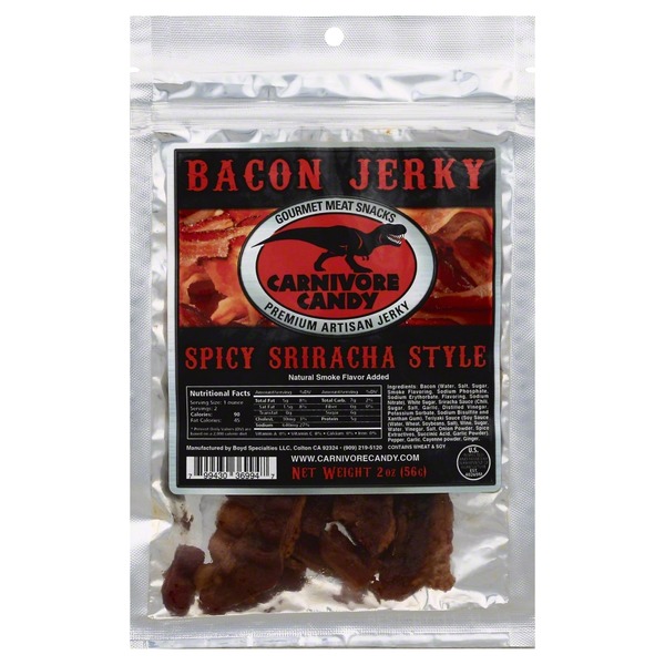 Carnivore Candy Bacon Jerky, Old Spicy Sriracha Style (2 oz) Instacart