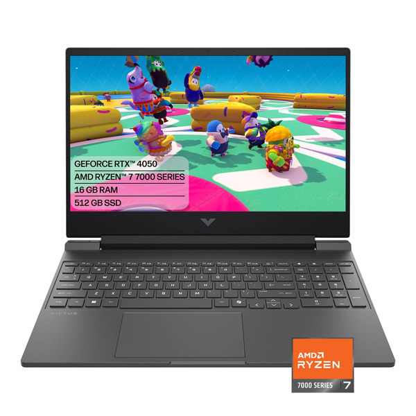 HP Victus 15.6" 144Hz AMD Ryzen 7 7445HS 16GB Memory NVIDIA GeForce RTX 4050 512GB SSD Full HD Gaming Laptop - Mica Silver