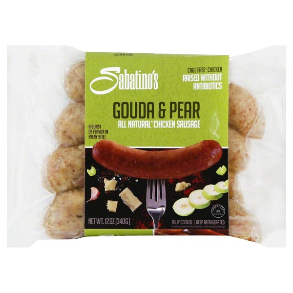 Sabatinos Chicken Sausage, Gouda & Pear (12 oz) Instacart