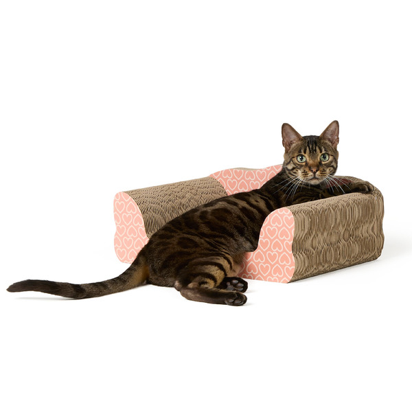 Whisker City Couch Novelty Cat Scratcher - Pink