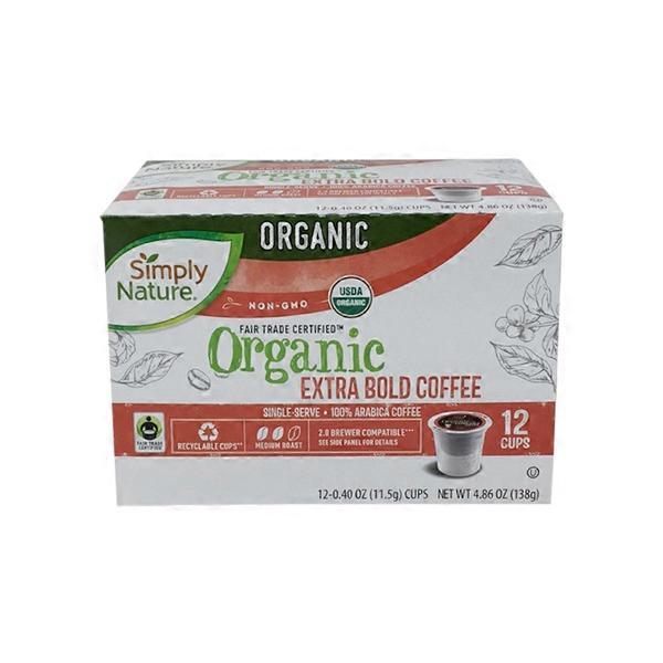 Simplynature Organic Extra Bold Single Serve 100% Arabica Coffee