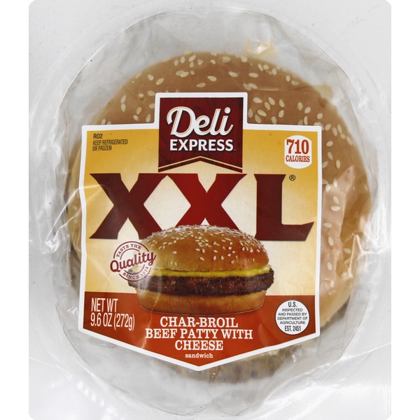 Deli Express Sandwich, CharBroil Beef Patty with Cheese (9.6 oz