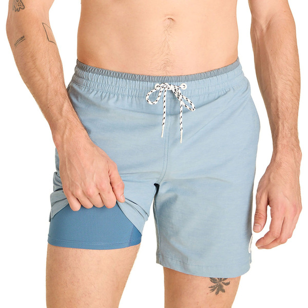 Chubbies Men's Classic Lined 7" Swim Trunks, M - Blue Horizions