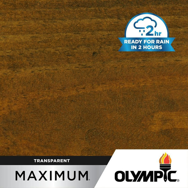 Olympic Maximum 1 Gal. Canyon Brown Transparent Exterior Stain And Sealer In One Low Voc
