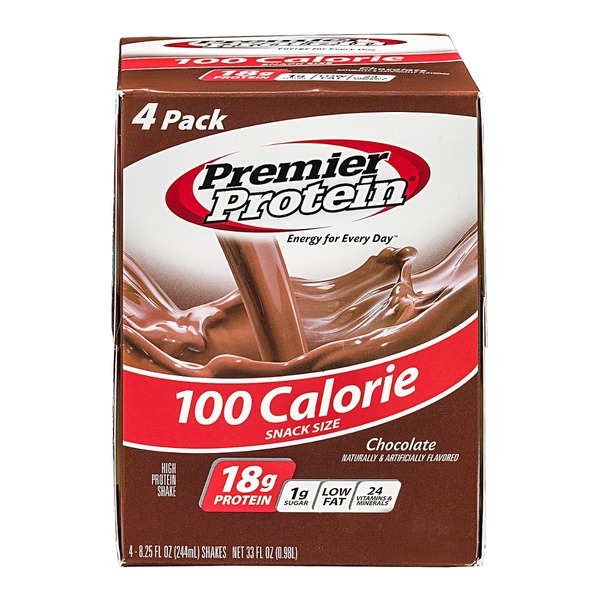 Premier Protein Shakes 100 Calorie Chocolate 4 CT (8.25 fl oz