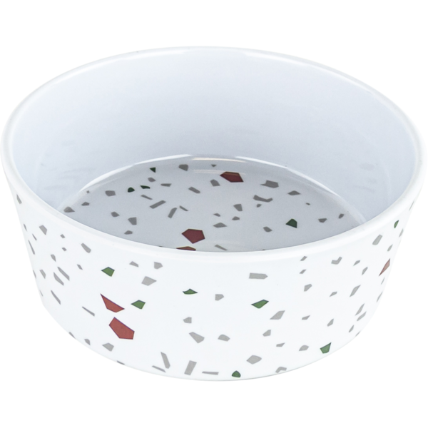 Play On Terrazzo Bamboo Melamine Dog Bowl