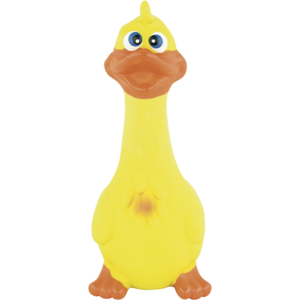 Play On Latex Duck Dog Toy - Yellow