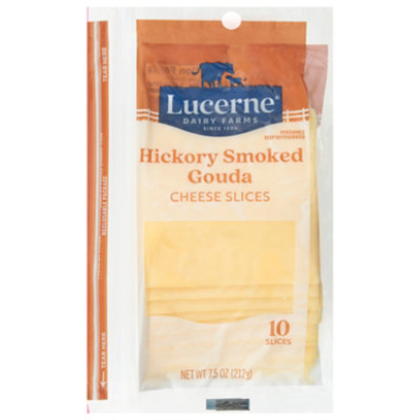 Lucerne Hickory Smoked Gouda Cheese Slices