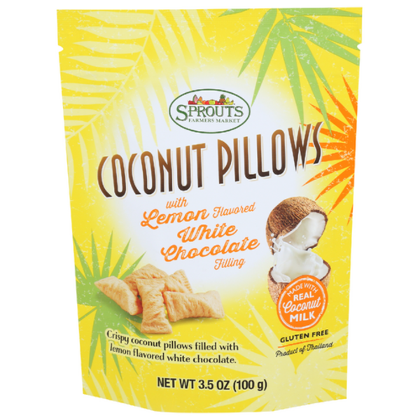 Sprouts Lemon White Chocolate Filled Coconut Pillows