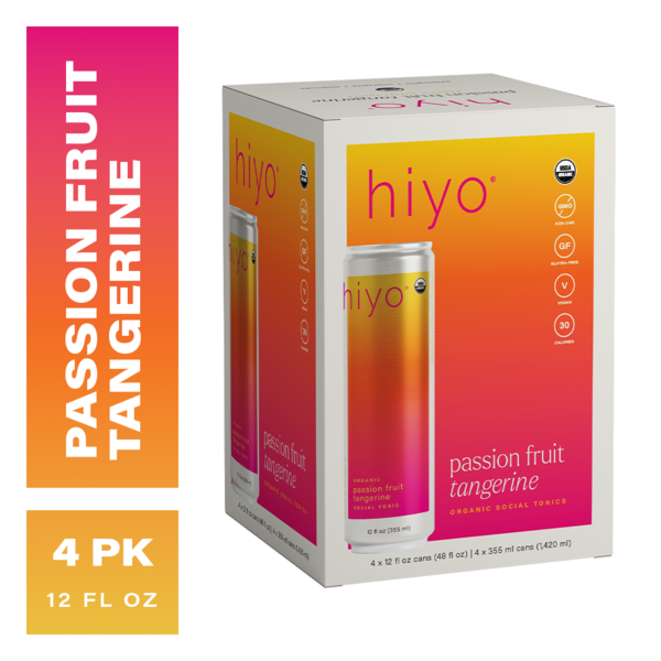 Hiyo Passion Fruit Tangerine, Organic Social Tonic