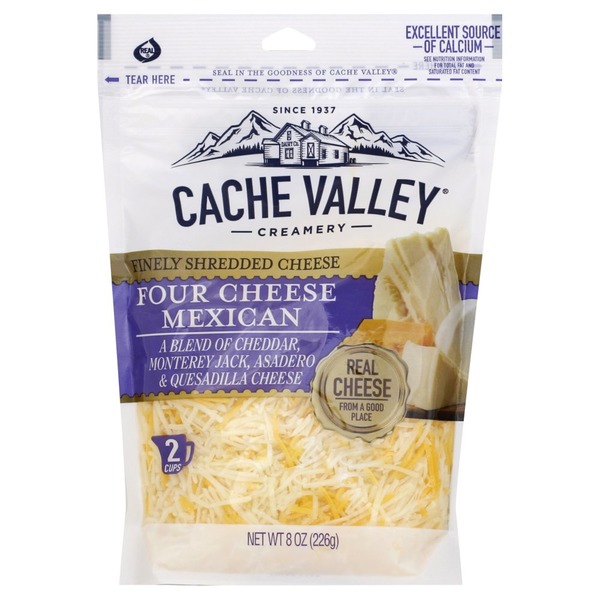 Cache Valley Four Cheese Mexican Finely Shredded Cheese (8 oz) Instacart